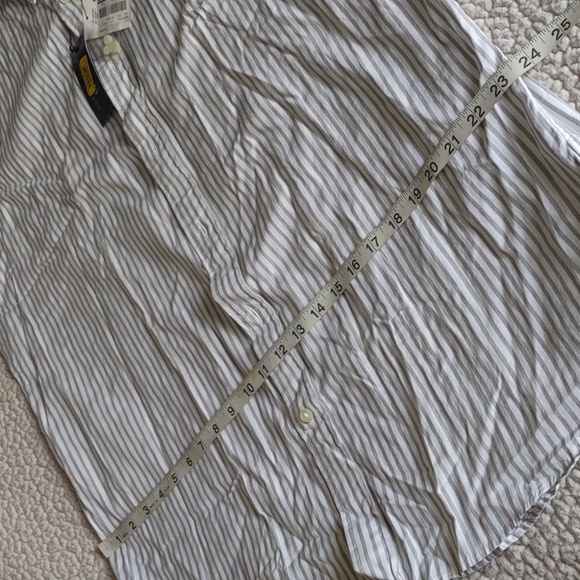 NWT Polo Ralph Lauren Classic Fit Size XL Grey White Stripe Button Down Shirt - Picture 10 of 14